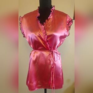 Elegant Pink Satin Nightgown